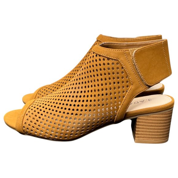 J. Adams Maddie Gold Nubuck Booties Size 8 - Picture 1 of 8